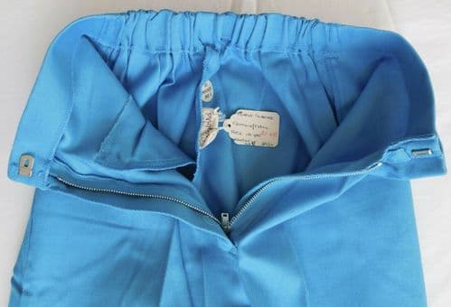 Vintage 1960s girls blue twill slacks Age 10 UNUSED Ladybird trousers IMPERFECT